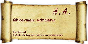 Akkerman Adrienn névjegykártya